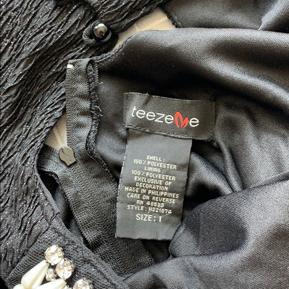 Teeze Me Long black sparkly dress/gown/ prom dress - Picture 7 of 7